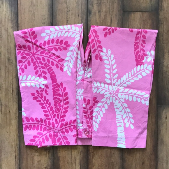 Lilly Pulitzer Pink Palm Tree Ankle Pants - Picture 4 of 6